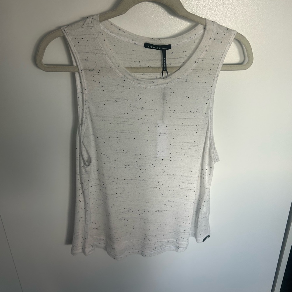 🆕Koral White Speckled Tank Top